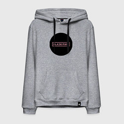 Толстовка-худи хлопковая мужская Black pink - logotype - group - South Korea, цвет: меланж