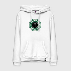 Толстовка-худи хлопковая мужская Tardis coffee, цвет: белый