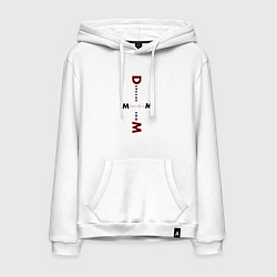 Толстовка-худи хлопковая мужская Depeche Mode - Memento Mori Logo, цвет: белый