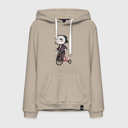 Толстовка-худи хлопковая мужская Saw bike, цвет: миндальный