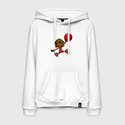 Толстовка-худи хлопковая мужская Baby Jordan, цвет: белый