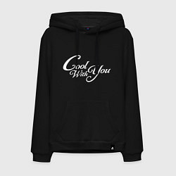 Толстовка-худи хлопковая мужская Cool with you NewJeans, цвет: черный