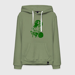 Толстовка-худи хлопковая мужская Go Celtics, цвет: авокадо