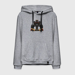 Толстовка-худи хлопковая мужская Формула-1 Lotus, цвет: меланж