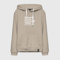 Толстовка-худи хлопковая мужская Depeche Mode - GGFW, цвет: миндальный