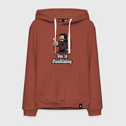 Толстовка-худи хлопковая мужская Vault Keanu Reeves, цвет: кирпичный