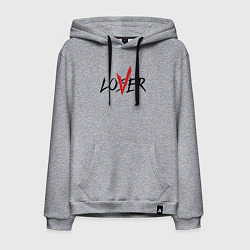 Толстовка-худи хлопковая мужская Loser lover, цвет: меланж