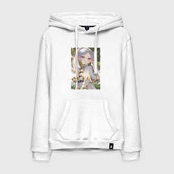 Толстовка-худи хлопковая мужская Sweet Frieren, цвет: белый