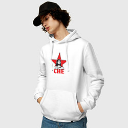 Толстовка-худи хлопковая мужская Che Guevara star, цвет: белый — фото 2