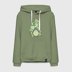 Толстовка-худи хлопковая мужская Green Totoro, цвет: авокадо