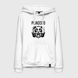 Толстовка-худи хлопковая мужская Placebo - rock panda, цвет: белый