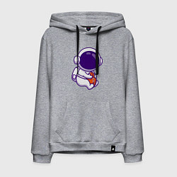 Толстовка-худи хлопковая мужская Space football, цвет: меланж