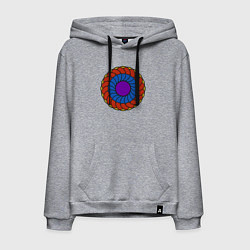 Толстовка-худи хлопковая мужская Колесо геометрии, цвет: меланж