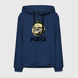 Толстовка-худи хлопковая мужская Pudge Face, цвет: тёмно-синий