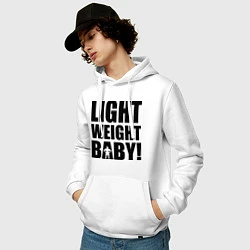 Толстовка-худи хлопковая мужская Light weight baby, цвет: белый — фото 2