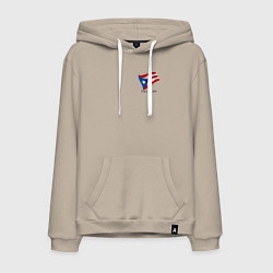 Толстовка-худи хлопковая мужская Im Cuban - motto, цвет: миндальный