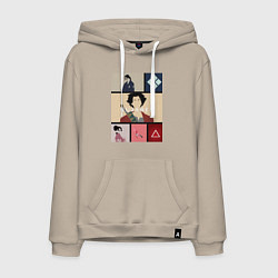 Толстовка-худи хлопковая мужская Самурай Чамплу Мугэн, цвет: миндальный