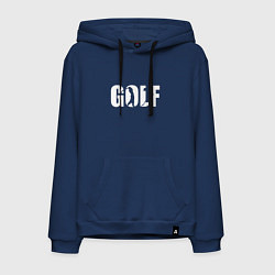 Толстовка-худи хлопковая мужская Гольф арт, цвет: тёмно-синий