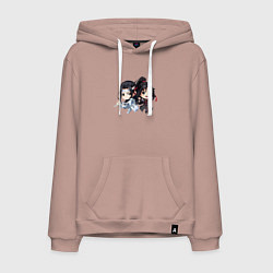 Толстовка-худи хлопковая мужская Магистр дьявольского культа Ванцзи Лань, цвет: пыльно-розовый