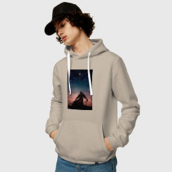 Толстовка-худи хлопковая мужская Усянь Вэй Старейшина Илина, цвет: миндальный — фото 2