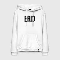 Толстовка-худи хлопковая мужская Токен для рекламы - ERID, цвет: белый