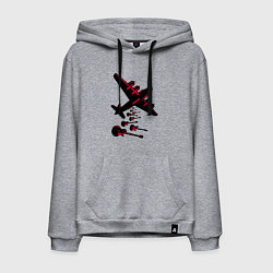 Толстовка-худи хлопковая мужская Гитарный дождь, цвет: меланж
