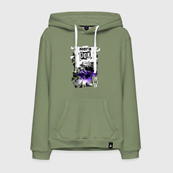Толстовка-худи хлопковая мужская Фестиваль - Мегарок, цвет: авокадо