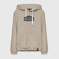 Толстовка-худи хлопковая мужская Добро пожаловать в Бостон, цвет: миндальный