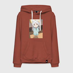 Толстовка-худи хлопковая мужская Фрирен ребенок, цвет: кирпичный