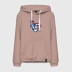 Толстовка-худи хлопковая мужская США статуя свободы, цвет: пыльно-розовый