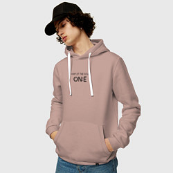 Толстовка-худи хлопковая мужская BTS One, цвет: пыльно-розовый — фото 2