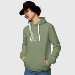 Толстовка-худи хлопковая мужская Depeche Mode - Work Hard, цвет: авокадо — фото 2