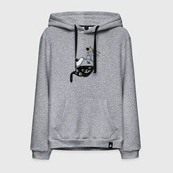 Толстовка-худи хлопковая мужская Космический чай, цвет: меланж