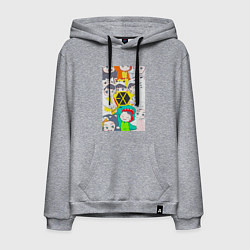 Толстовка-худи хлопковая мужская Exo в костюмах животных, цвет: меланж