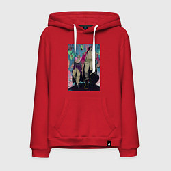 Толстовка-худи хлопковая мужская Ван-Пис Роджер Гол Д, цвет: красный