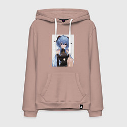 Толстовка-худи хлопковая мужская Геншин Гань Юй, цвет: пыльно-розовый