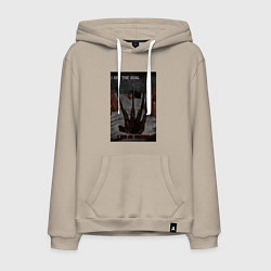 Толстовка-худи хлопковая мужская I see the goal, цвет: миндальный