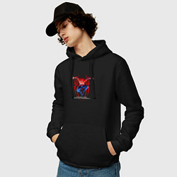 Толстовка-худи хлопковая мужская Great power - great responsibility, цвет: черный — фото 2