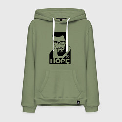 Толстовка-худи хлопковая мужская Gordon Freeman - надежда, цвет: авокадо
