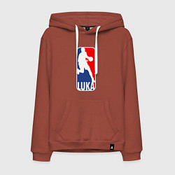 Толстовка-худи хлопковая мужская NBA Luka, цвет: кирпичный