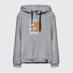 Толстовка-худи хлопковая мужская Баскетбольный ДНК, цвет: меланж