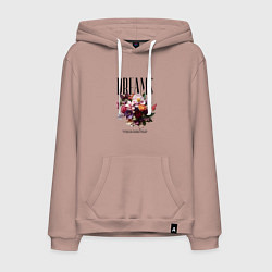 Толстовка-худи хлопковая мужская Dreams flowers - надпись: мечтать, цвет: пыльно-розовый