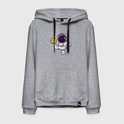 Толстовка-худи хлопковая мужская Moon football, цвет: меланж