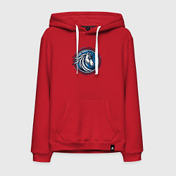 Толстовка-худи хлопковая мужская Mavericks NBA, цвет: красный