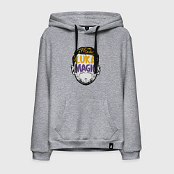 Толстовка-худи хлопковая мужская Luka magic face, цвет: меланж