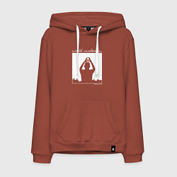 Толстовка-худи хлопковая мужская Depeche Mode world violation, цвет: кирпичный