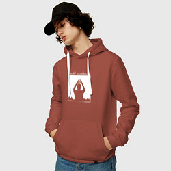Толстовка-худи хлопковая мужская Depeche Mode world violation, цвет: кирпичный — фото 2