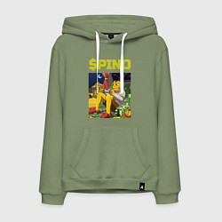 Толстовка-худи хлопковая мужская Pino трейдер, цвет: авокадо