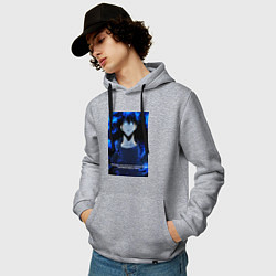 Толстовка-худи хлопковая мужская Sung Jinwoo, цвет: меланж — фото 2