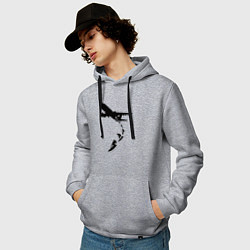Толстовка-худи хлопковая мужская Surfer plane, цвет: меланж — фото 2